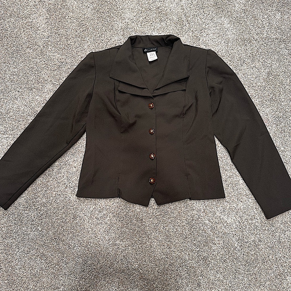 Vintage Elisabeth dark green blazer
